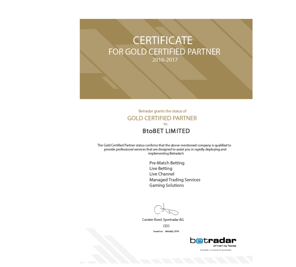BtoBet_Gold Certified Partner_paper
